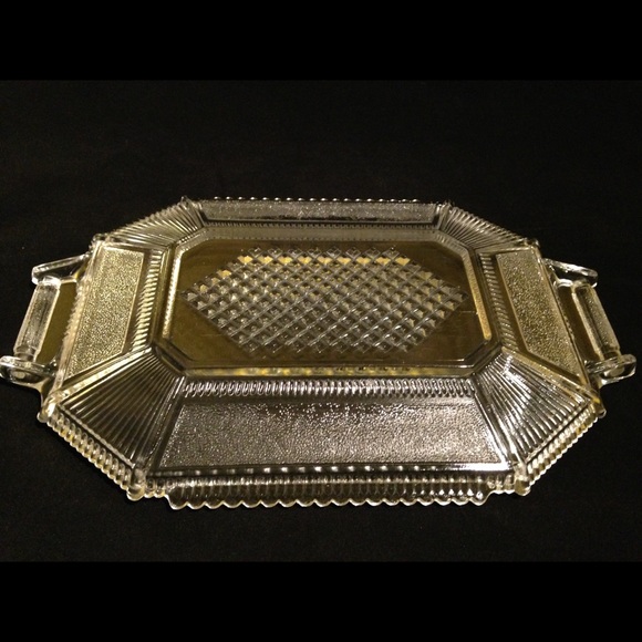 Antique Bryce Brothers “Pleat & Panel” Crystal/Clear Platter - Picture 2 of 11